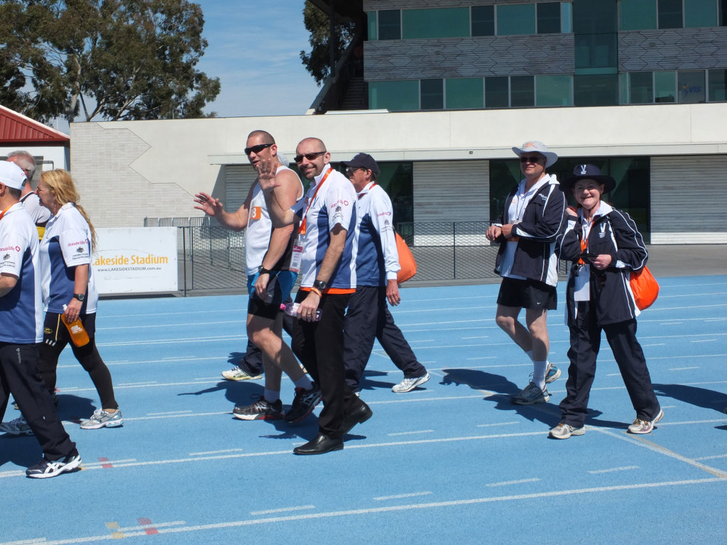 Marching with Victorian Team