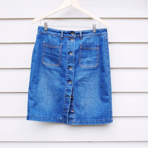 Denim-button-up-skirt